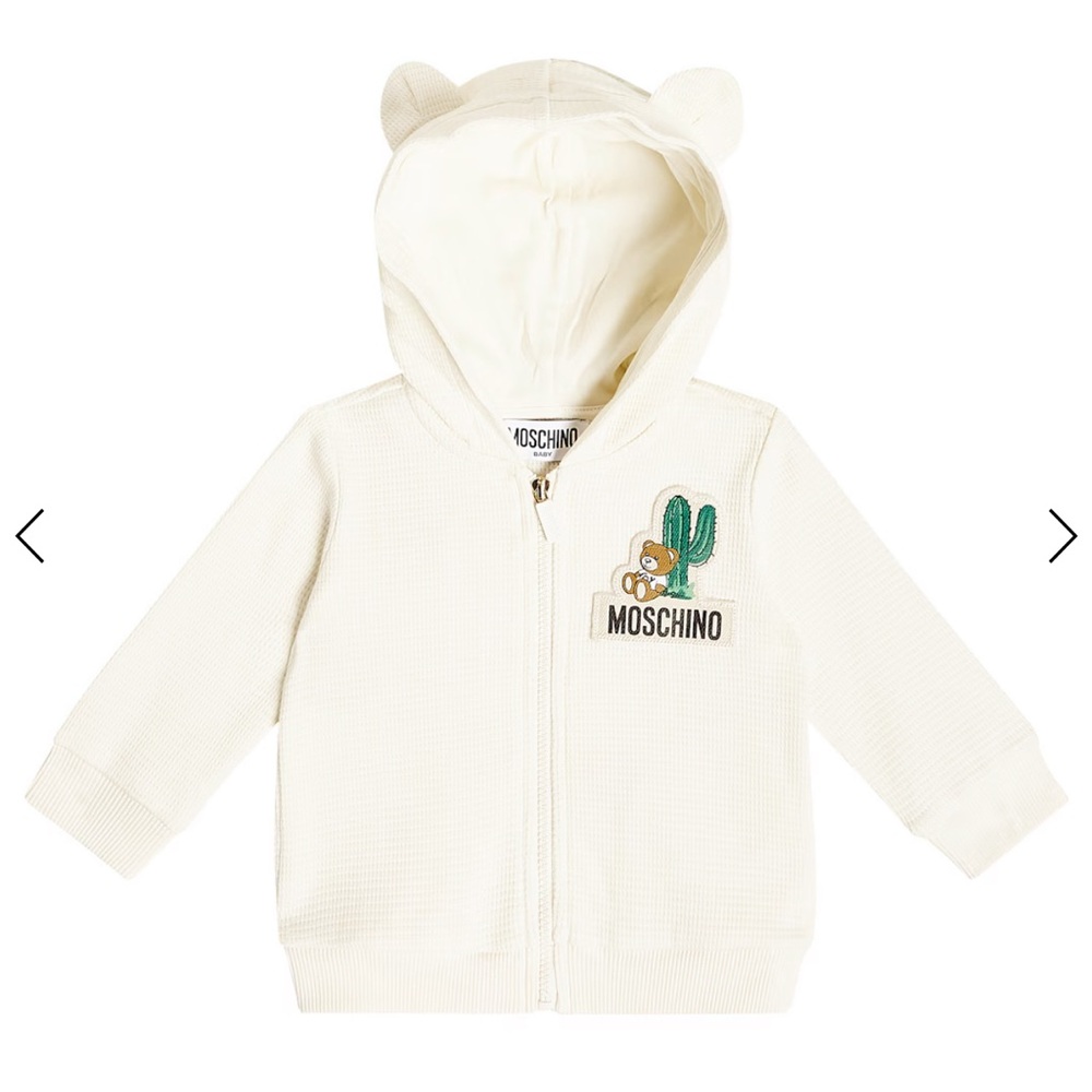 Moschino Baby cotton jersey hoodie